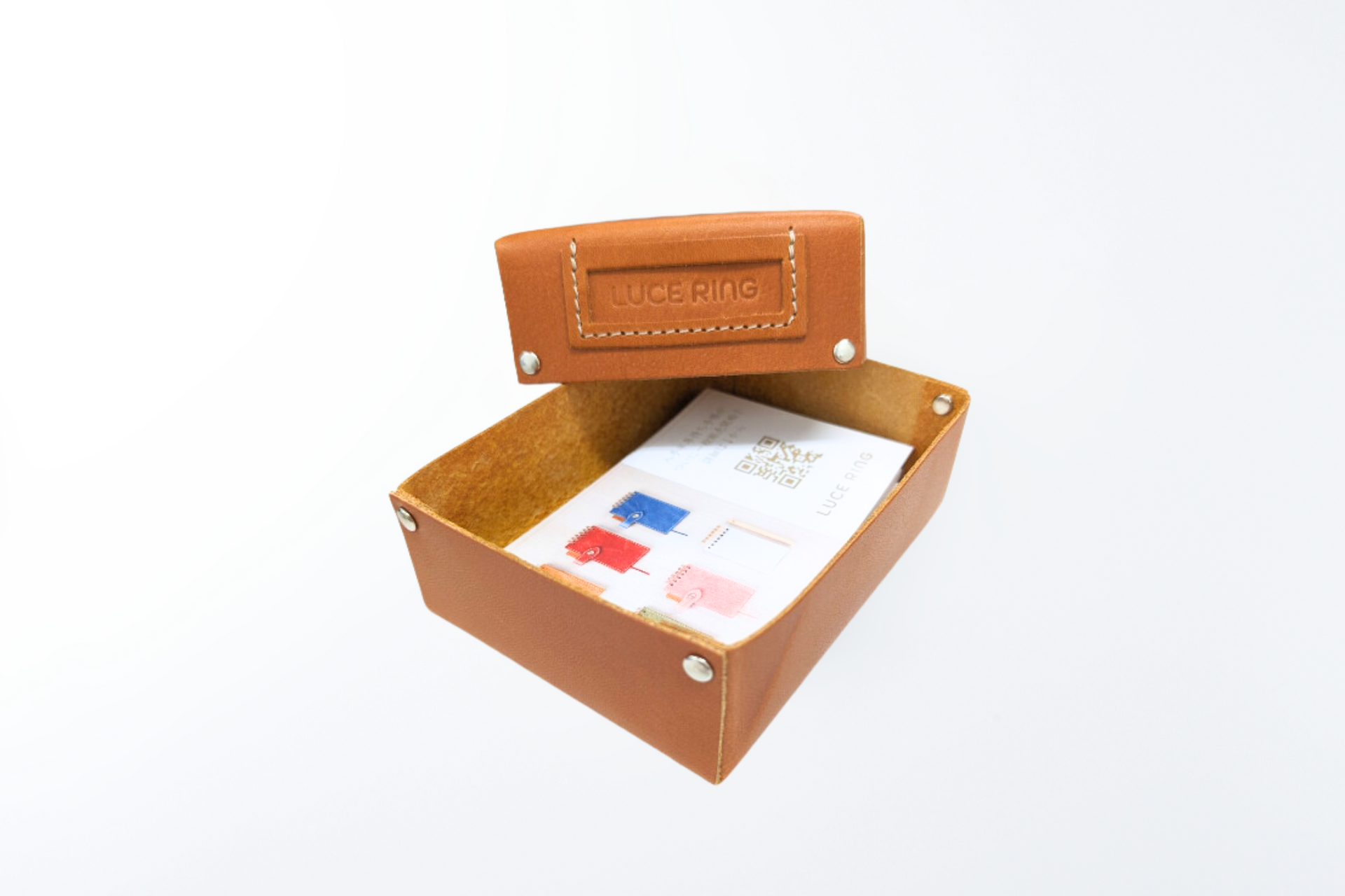 本革 お道具箱 ちょっと小さめ オレンジ – LUCE RING