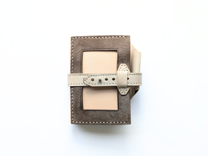 本革  手帳カバー　LUCE RING prossimo A7 クリームソーダ