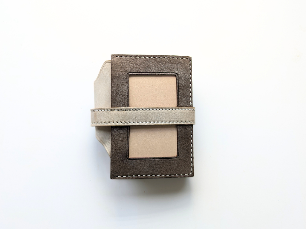 本革  手帳カバー　LUCE RING prossimo A7 クリームソーダ