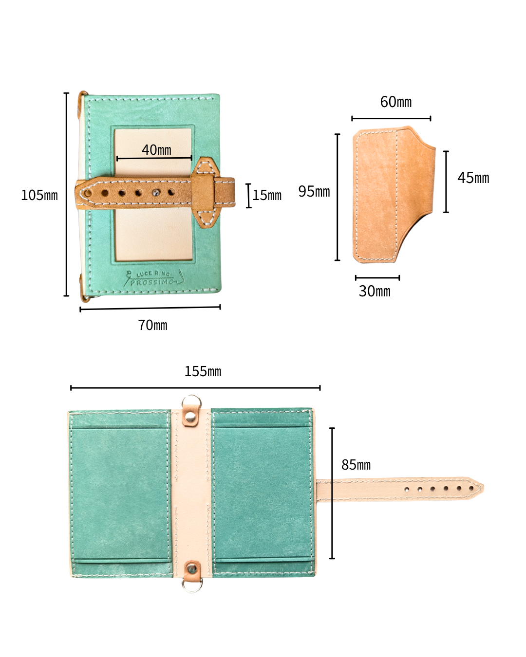 【Dカン付】本革  システムメモ帳　LUCE RING prossimo shoulder