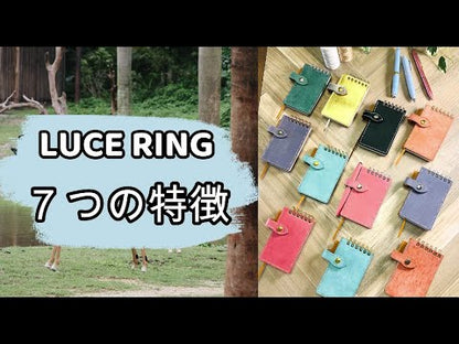 本革 メモ帳　LUCE RINGドレス　ボルドー